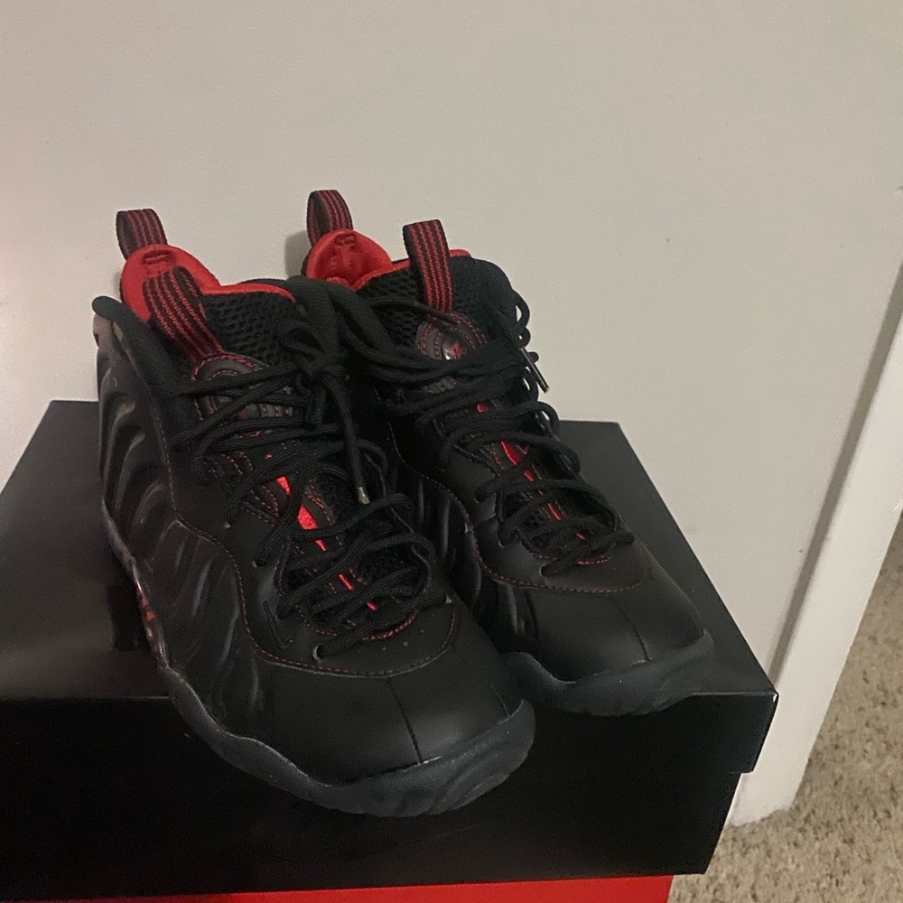 Black and red Nike foamposite